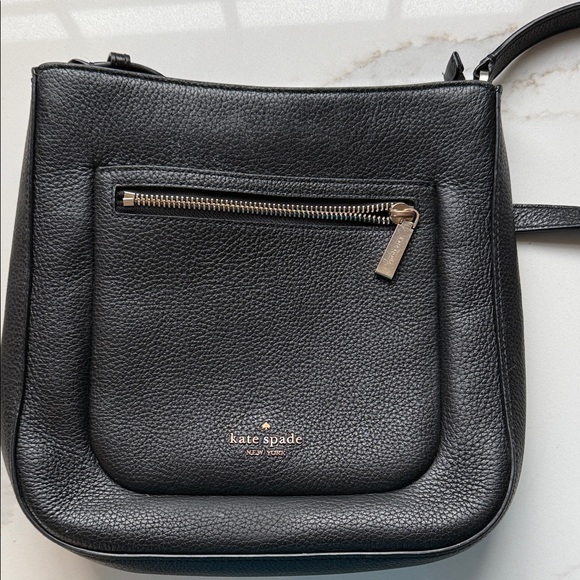 Kate Spade Black Pebbled Leather Crossbody Bag - Picture 1 of 9